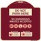 Signmission Do Not Park Here No Hazardous Waste Accepted Heavy-Gauge Aluminum Sign, 18" H, BU-1818-24147 A-DES-BU-1818-24147 - alternate 1